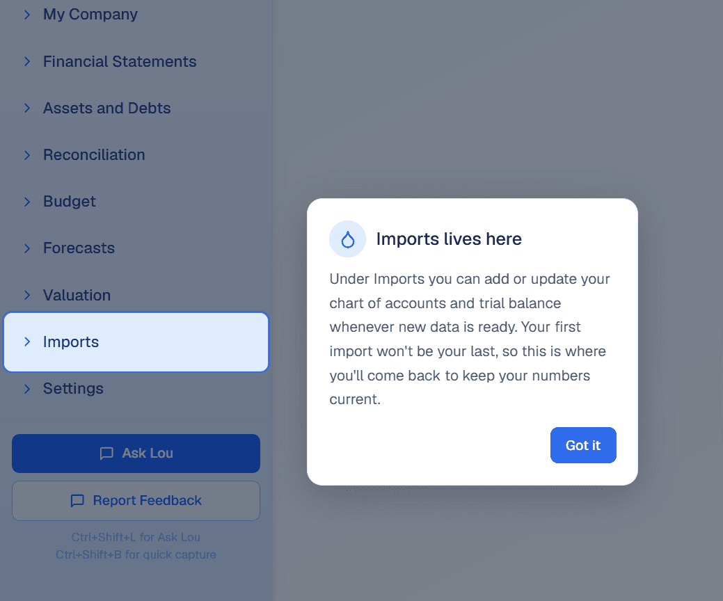 Ask Lou Navigation Wizard screenshot